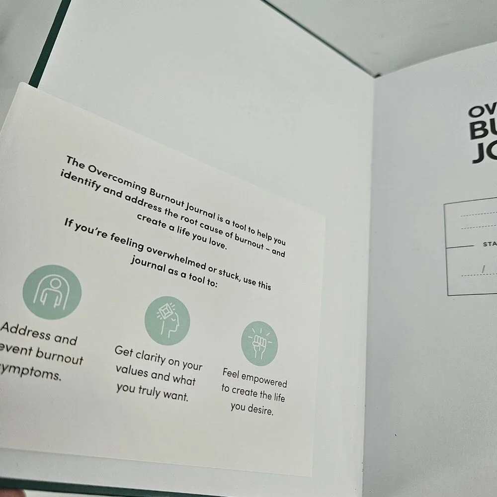 Overcoming Burnout Journal BestSelf 4 Week Guided Wellness Hardcover Book Diary